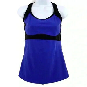 Lucy Razerback Criss Cross Back Mesh Tank Top M